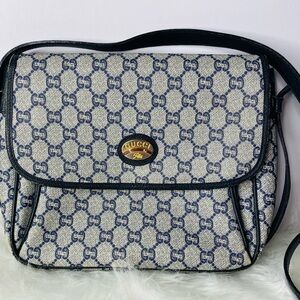 Gucci Navy and Cream Crossbody Bag